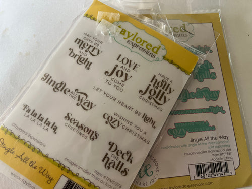Jingle all the way stamp and die set