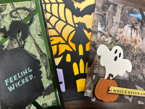 Halloween card class 10-10 by Winneconne crafts
