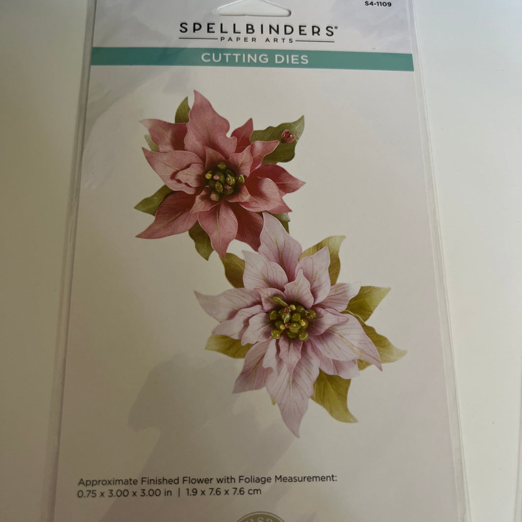 Poinsettia flower die by spellbinders