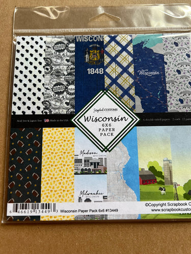 wisconsin paper 6x6 by scrapbook customs