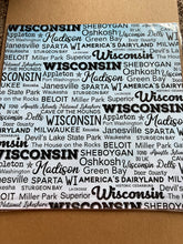 Load image into Gallery viewer, Wisconsin postage Map  paper