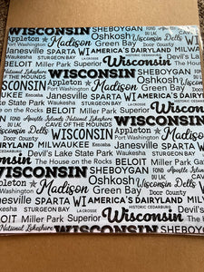 Wisconsin postage Map  paper