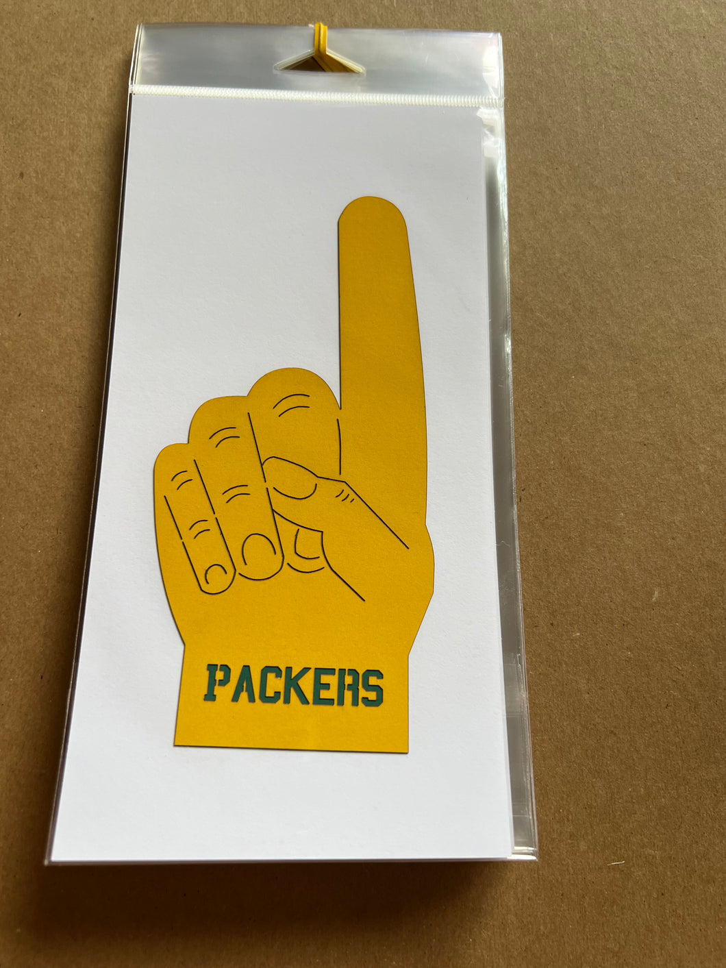 packers foam finger cut out by scrapbook customs