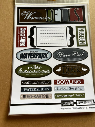 wisconsin  dells sticker sheet by scrapbook customs