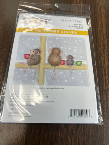house mouse hot cocoa dsy  stamp set by spellbinders