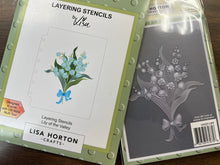 Load image into Gallery viewer, lily of the valley folder die stencil by  Lisa Horton
