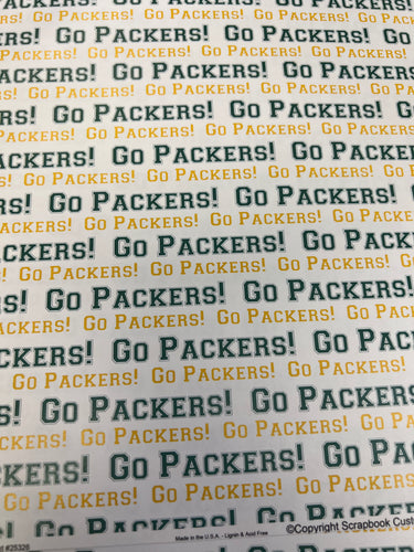 Go packers paper by scrapbook customs