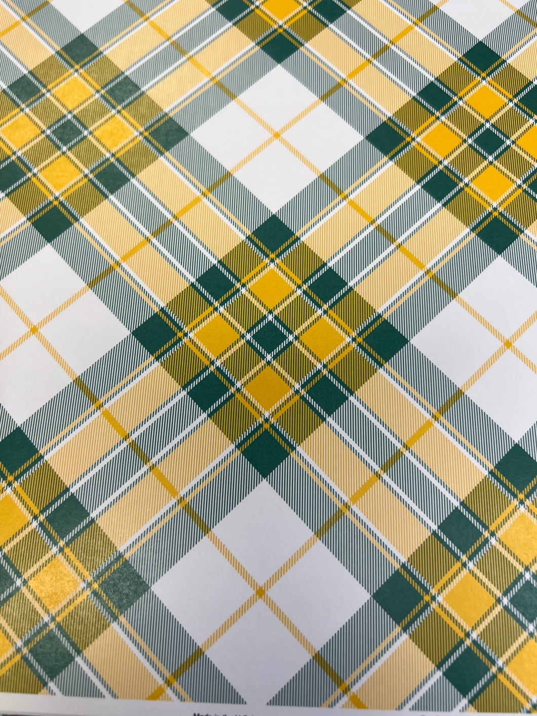packers plaid paper by scrapbook customs