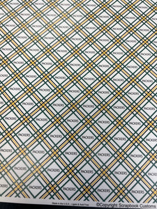 Mini plaid packers paper by scrapbook customs