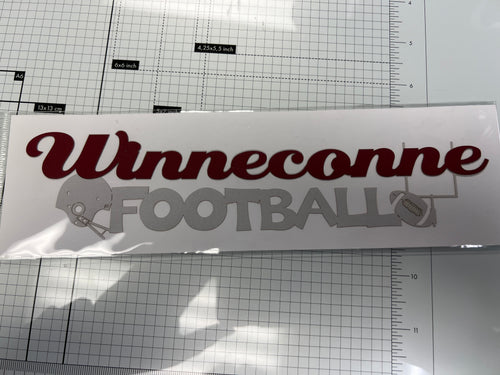 Winneconne football laser cut title