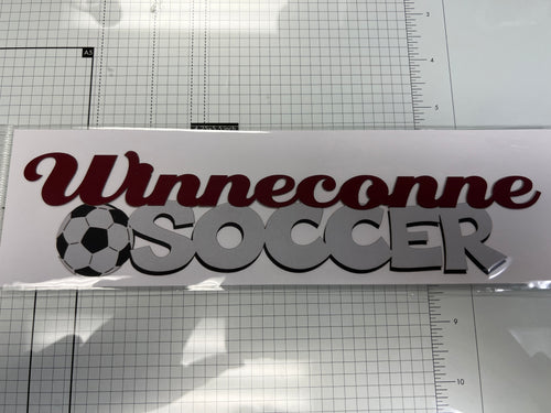 Winneconne Soccer laser cut title