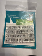 Load image into Gallery viewer, Made for you stamp set by Lawn Fawn