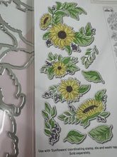 Load image into Gallery viewer, sunflowers stencil die washi set by pinkfresh