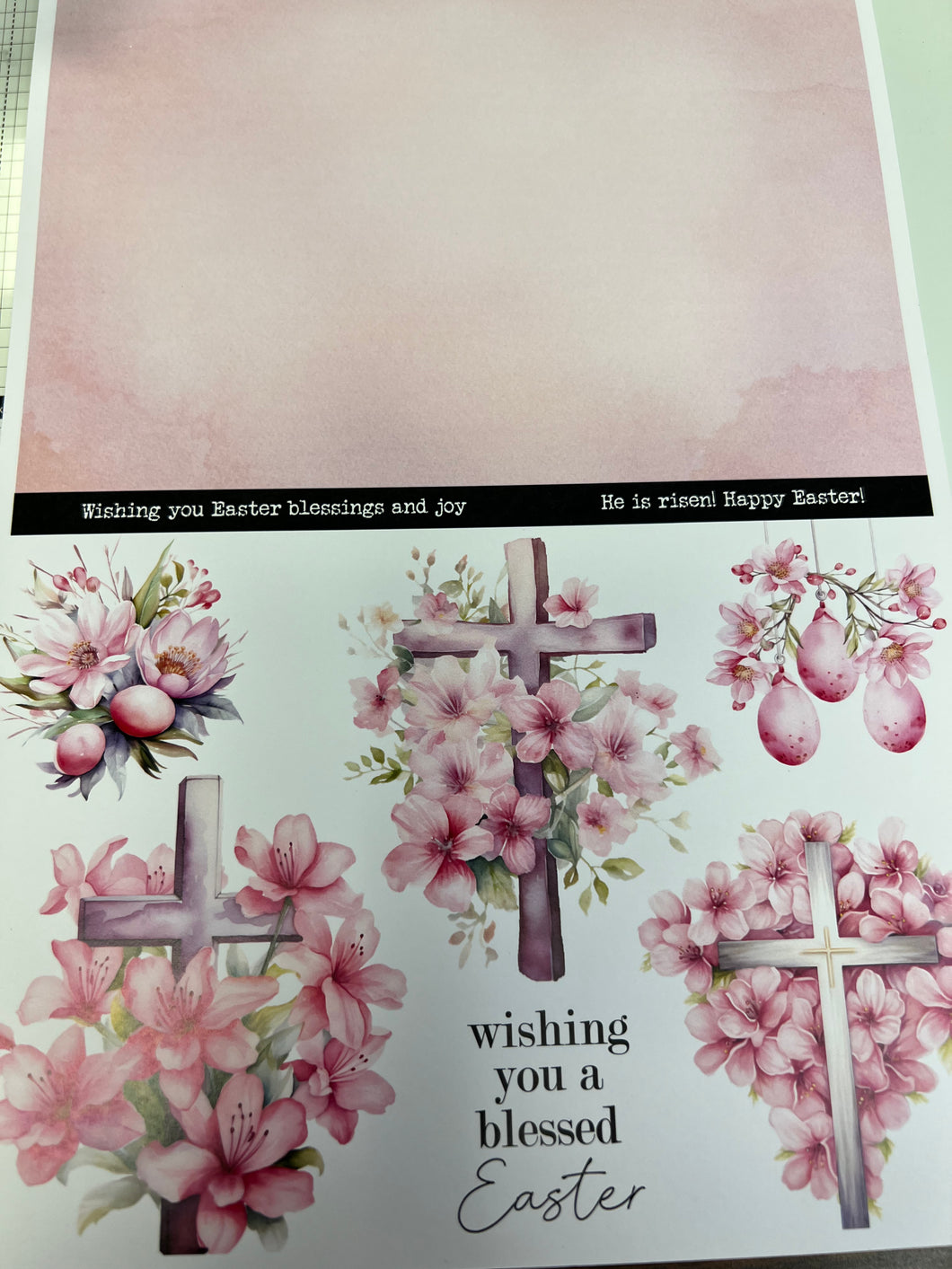 Easter blessing cut out sheet by uniquely creative