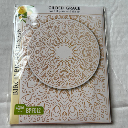 Gilded grace die   hot foil plate  by Memory box