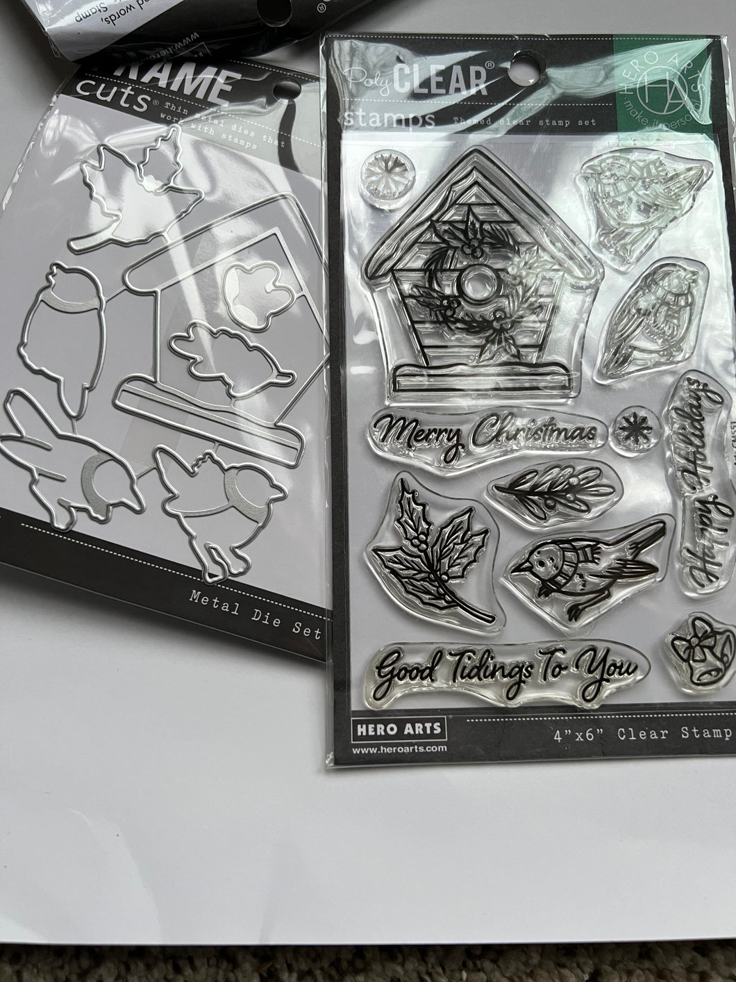 Christmas robins stamp die by hero arts
