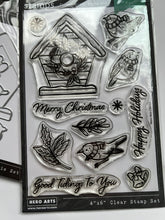 Load image into Gallery viewer, Christmas robins stamp die by hero arts