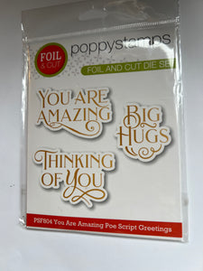 Birthday wishes die hot foil plate by poppy