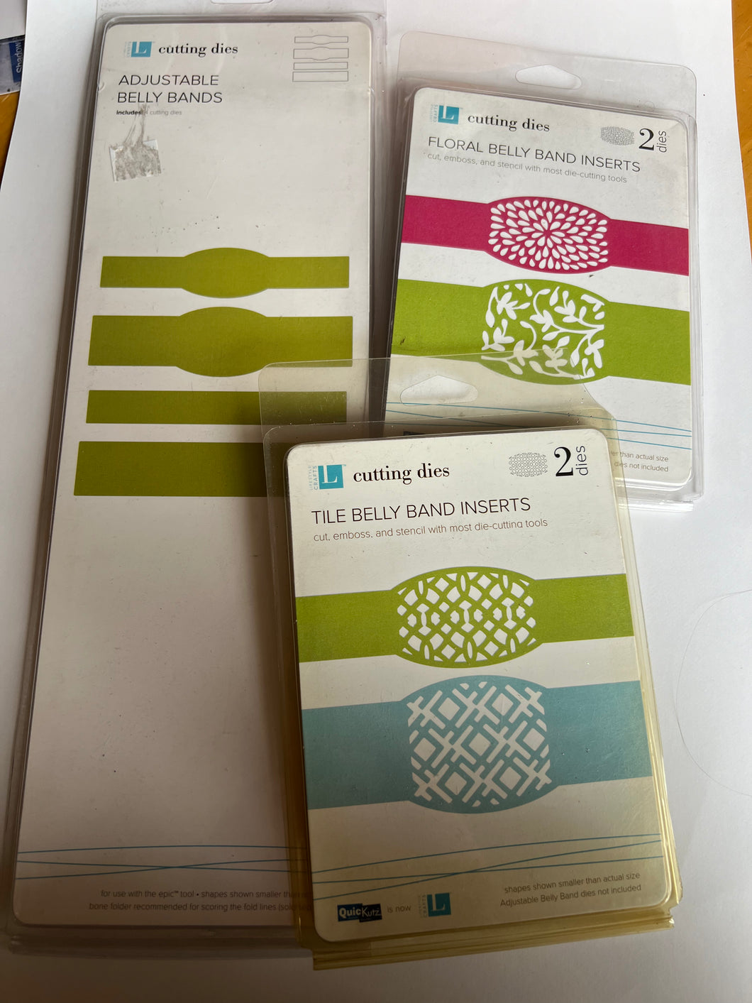 Belly bands and inserts dies lot by quickutz