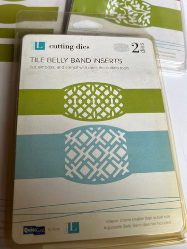 Belly bands and insert dies lot by quickutz