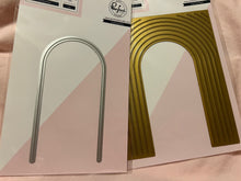 Load image into Gallery viewer, arch backdrop hot foil glimmer plate and die by pinkfresh