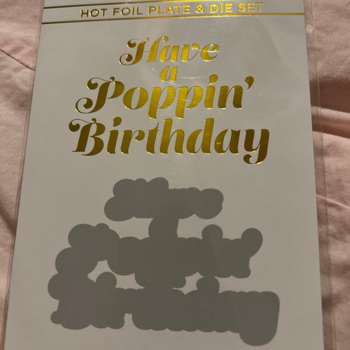 Poppin good birthday glimmer plate and die by spellbinders