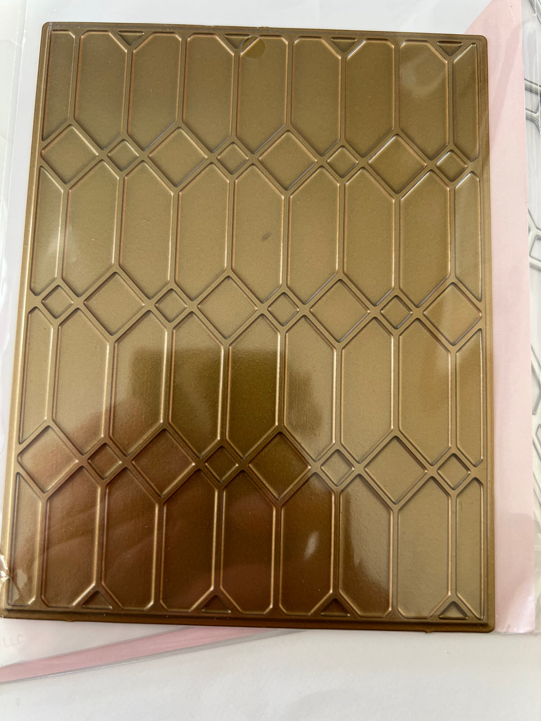 stained glass hot foil plate by pinkfresh