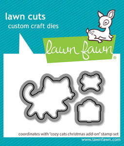 Cozy Cats Christmas Add-On Die set by Lawn Fawn