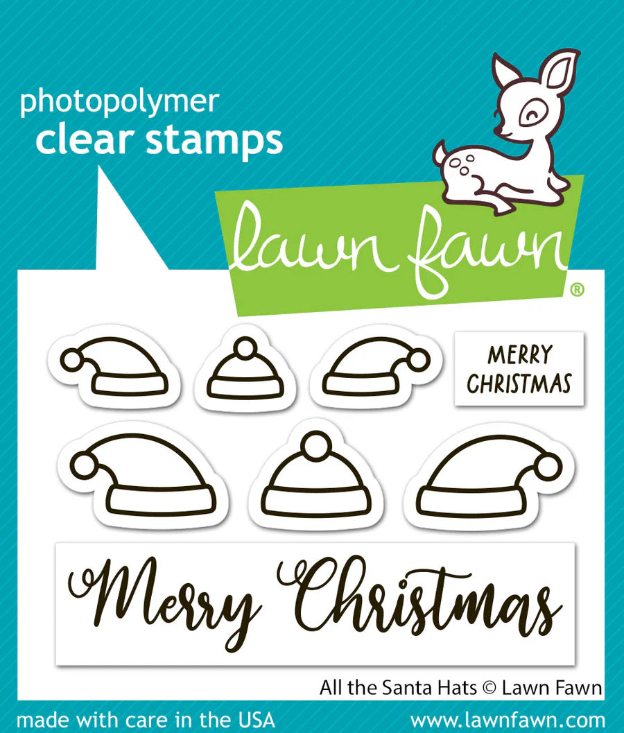 All the Santa Hats Clear Stamp Set by Lawn Fawn