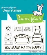 Soy Happy clear stamp set by Lawn fawn
