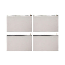 Load image into Gallery viewer, Craft Express 4 Pack Linen Sublimation Cosmetic Bags – 9"x6" with Zipper