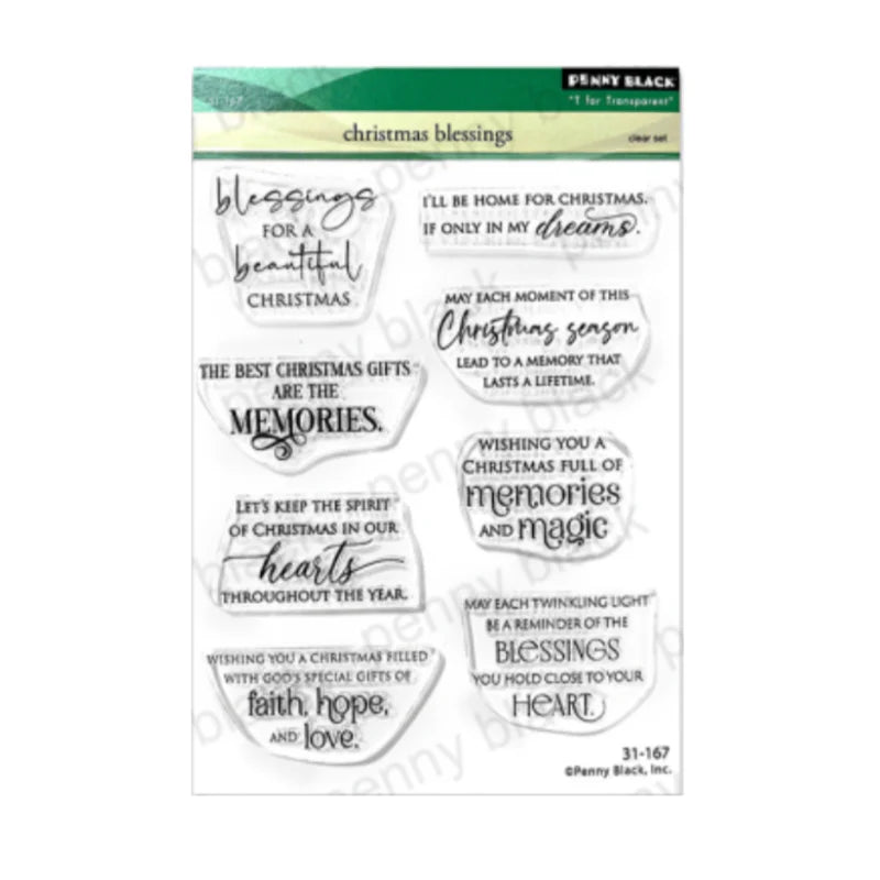 Christmas blessing stamp set by penny black