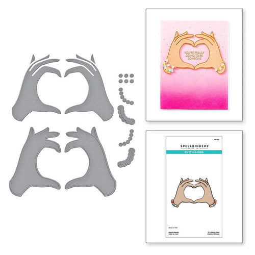 Heart Hands Etched Dies by Spellbinders