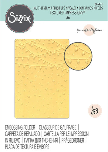 stars and lights embossing folder by sizzix