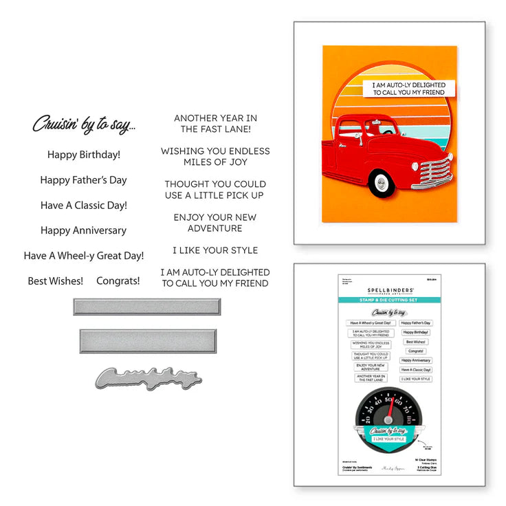 Cruisin by stamp & die set by Spellbinders