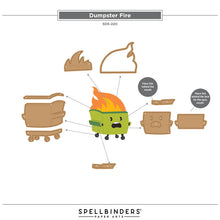 Load image into Gallery viewer, Dumpster Fire Clear Stamp &amp; Die Set (Spellbinders)