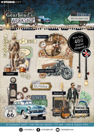 Gearhead workshop die cut paper gear head by studio light