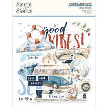 Load image into Gallery viewer, Chipboard Pieces -Simple Vintage Sand and Sea by Simple Stories