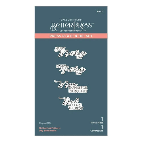 Mothers & fathers day sentiments betterpress society plate spellbinders