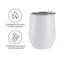 Load image into Gallery viewer, Craft Express 6 Pack Stainless Steel Sublimation Wine Tumblers – 12oz with Lids