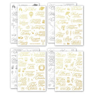 Thoughtful Rub-On Transfers Bundle II - Gold and Silver Foil by LDRS Creative