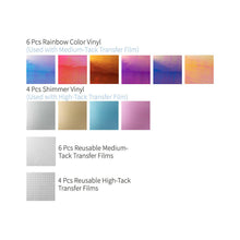 Load image into Gallery viewer, Craft Express 10 Pack Two-Tone Adhesive Vinyl Sheets – Peel &amp; Stick Vinyl