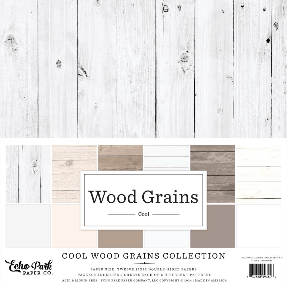 12x12 Cool Wood Grains by Echo Park
