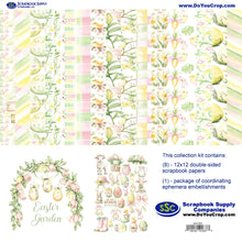 Load image into Gallery viewer, Easter Garden 12 x 12 Scrapbook Paper &amp; Embellishment Kit by SSC Designs -