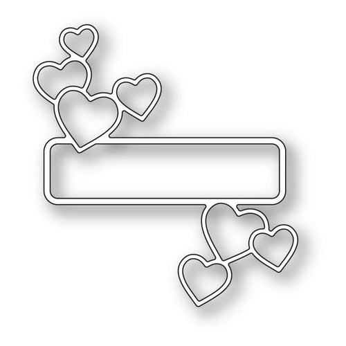 Antique heart label die by Memory box
