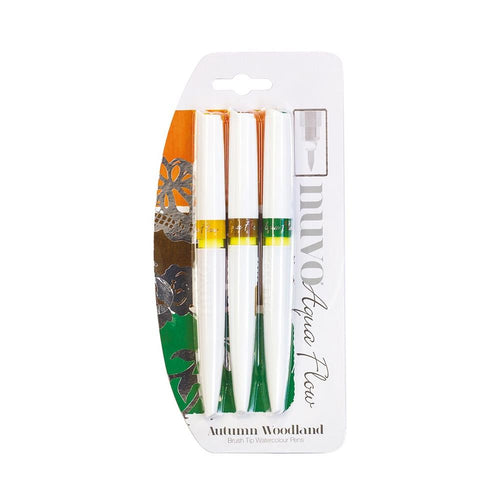 Aqua shimmer autumn woodland by Nuvo