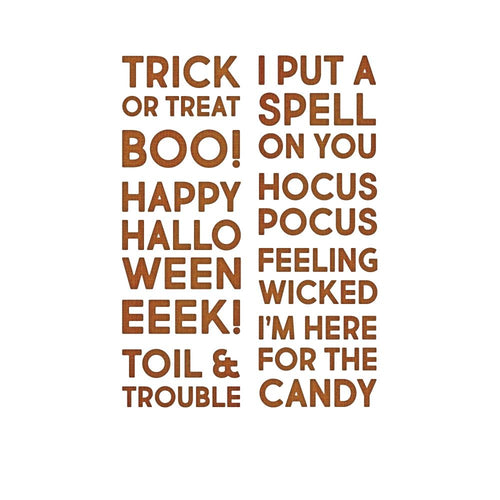 bold text halloween die set by Sizzix
