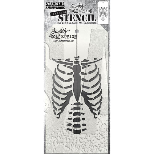 bones stencil by Tim Holtz & Stampers anonymous