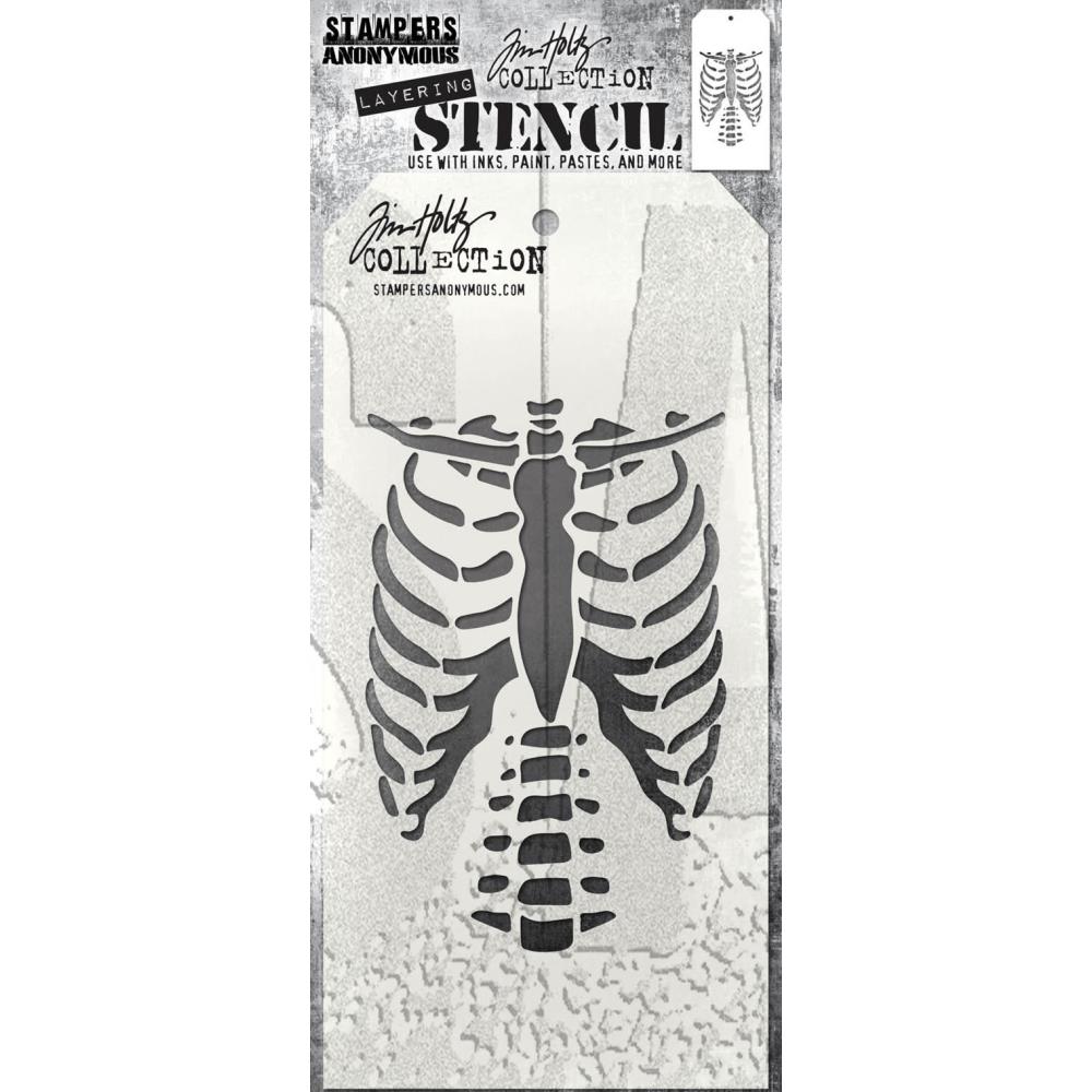 bones stencil by Tim Holtz & Stampers anonymous