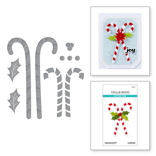 candy canes and holly die by Spellbinders